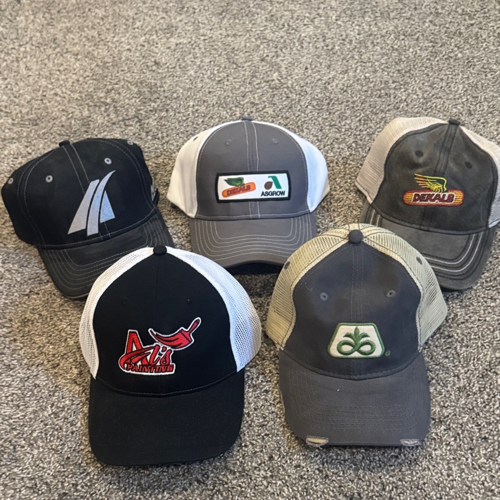 Set of Five Logo Baseball Caps